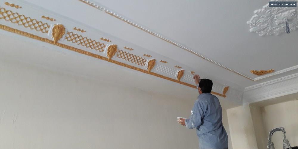 Desenli Kartonpiyer Isik Dekorasyon
